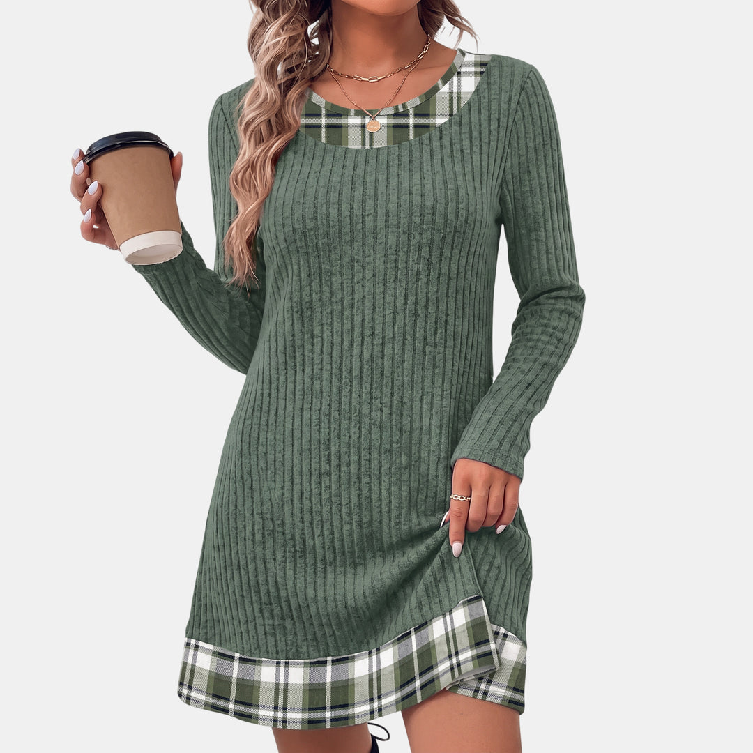 Women's Christmas Sweater Dress in green