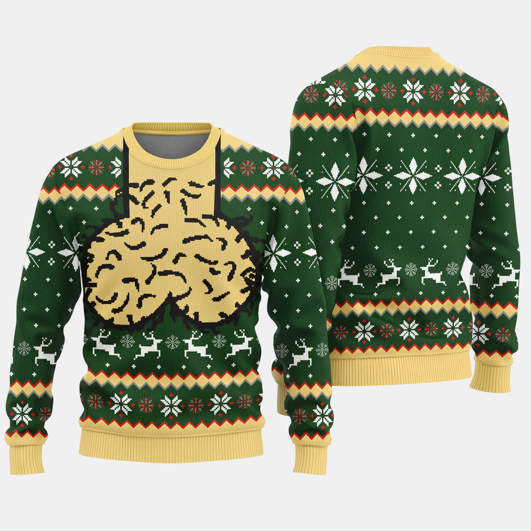 Women's Ugly Christmas Sweater in dark green