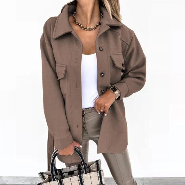 Women's Oversized Jacket in brown