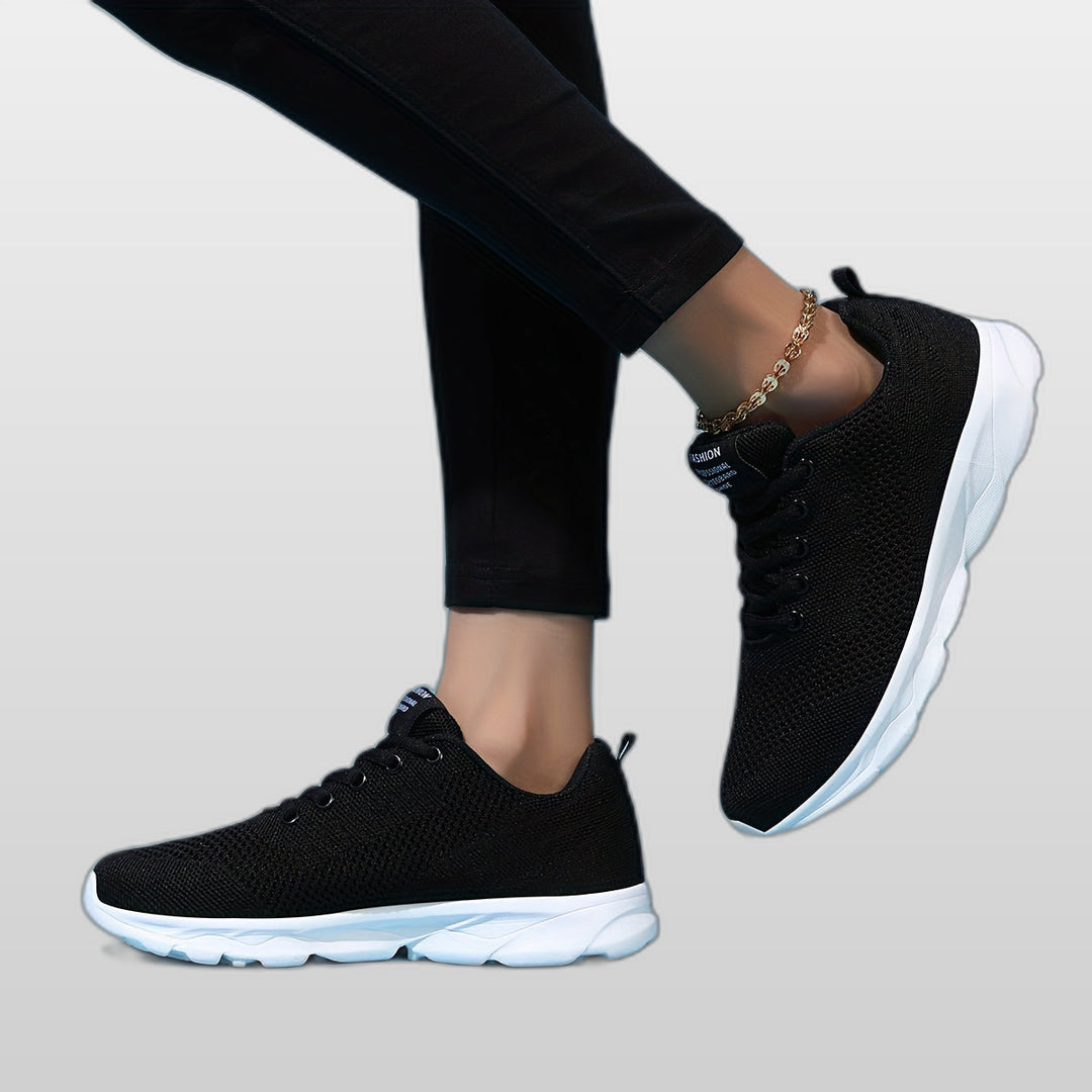 SELENA | Women's Black & White Casual Sneakers