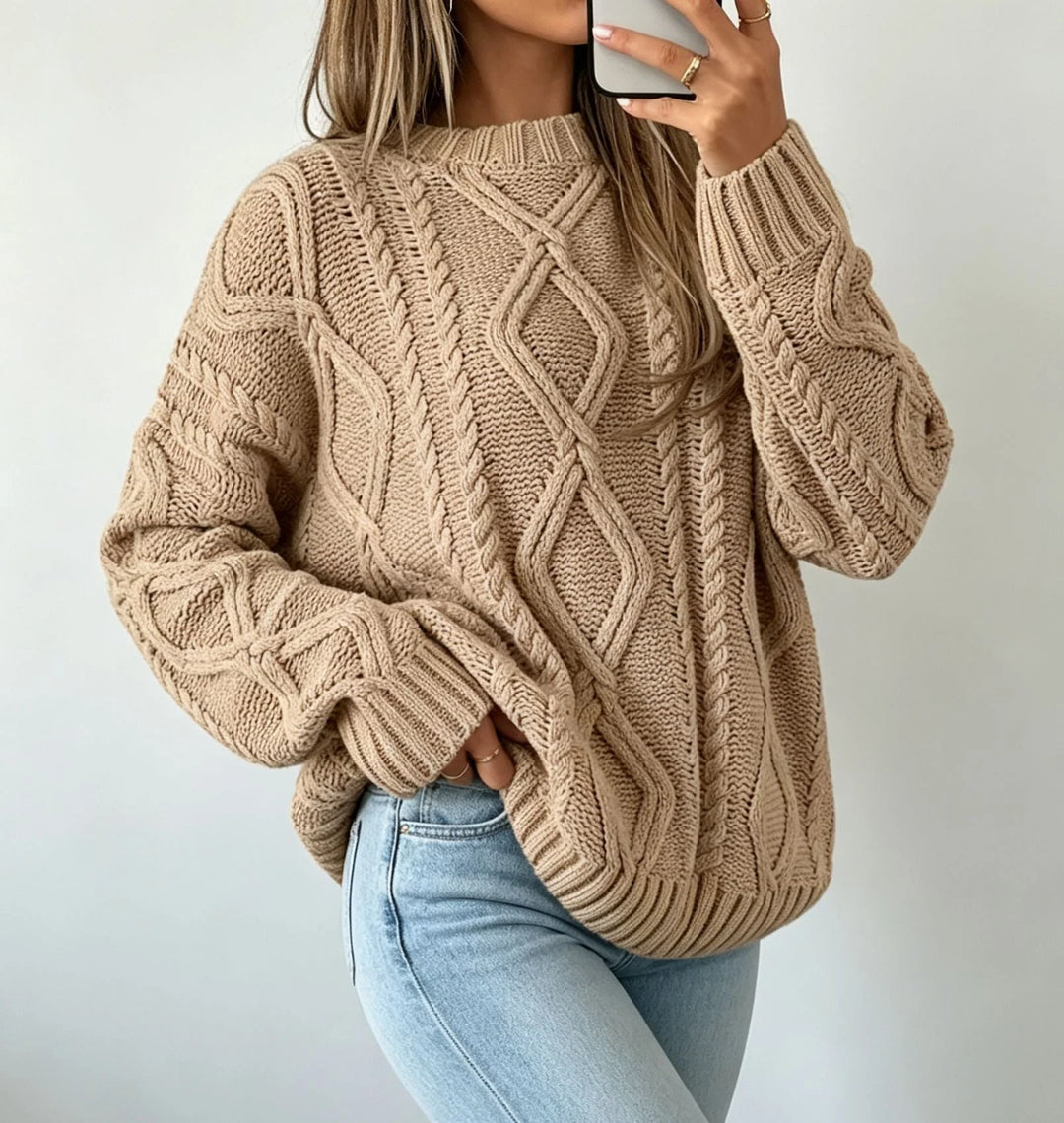 Women's Oversized Sweater in khaki