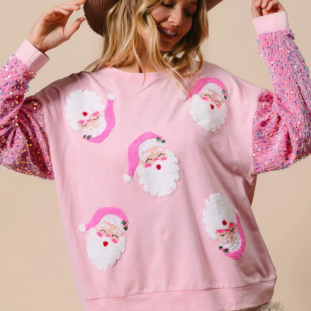 Women's Oversized Ugly Christmas Sweater detail