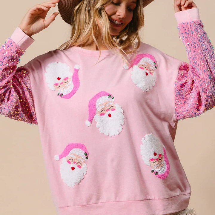 Women's Oversized Ugly Christmas Sweater detail