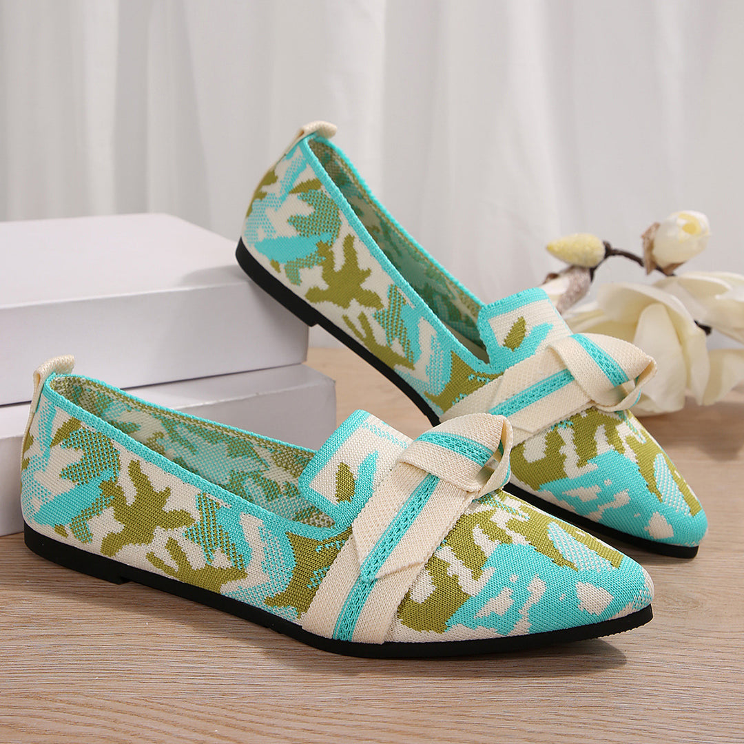 Women's Comfort Orthopedic Loafers in turquoise print