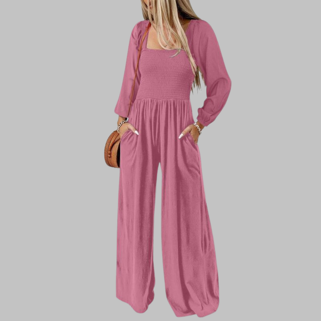 KISHA | Wide Leg Loose Jumpsuit for Women | Casual Chic One-Piece Summer Dress Romper
