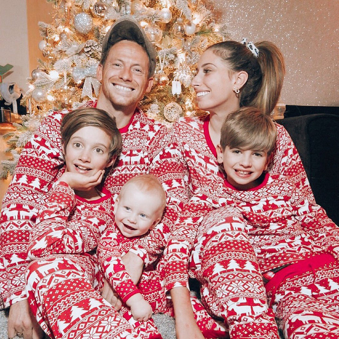 Matching Family Christmas Pajamas in red