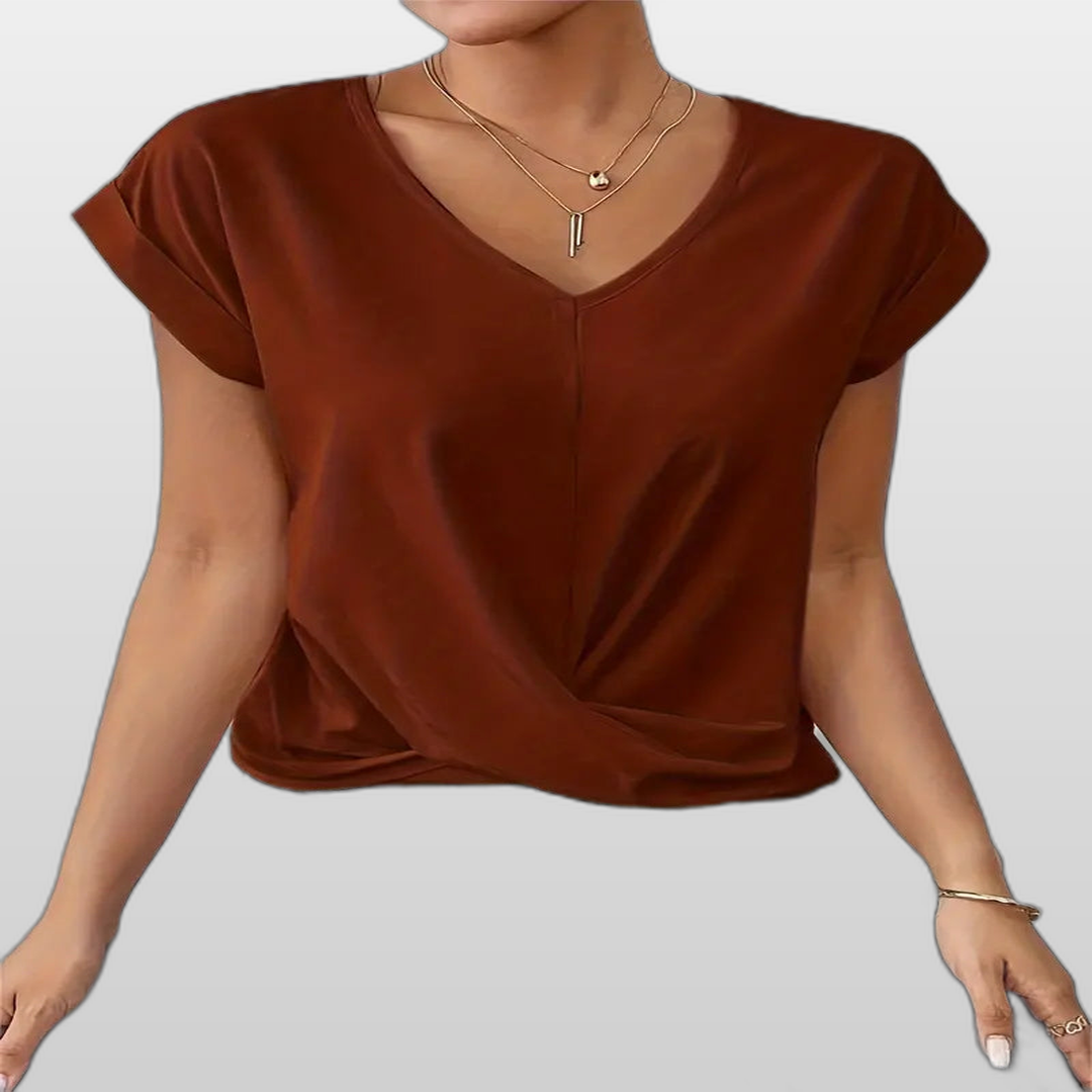 BELLE | Casual Elegant V-Neck Women's Top