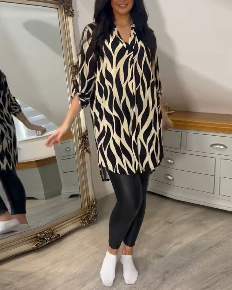 ALEXANDRA | Casual Printed Lightweight Blouse Top