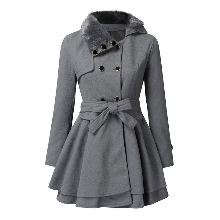 Women's Short Trench Coat in grey