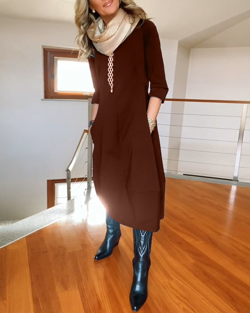 ANORA | Black Elegant Long Sleeve Maxi Dress