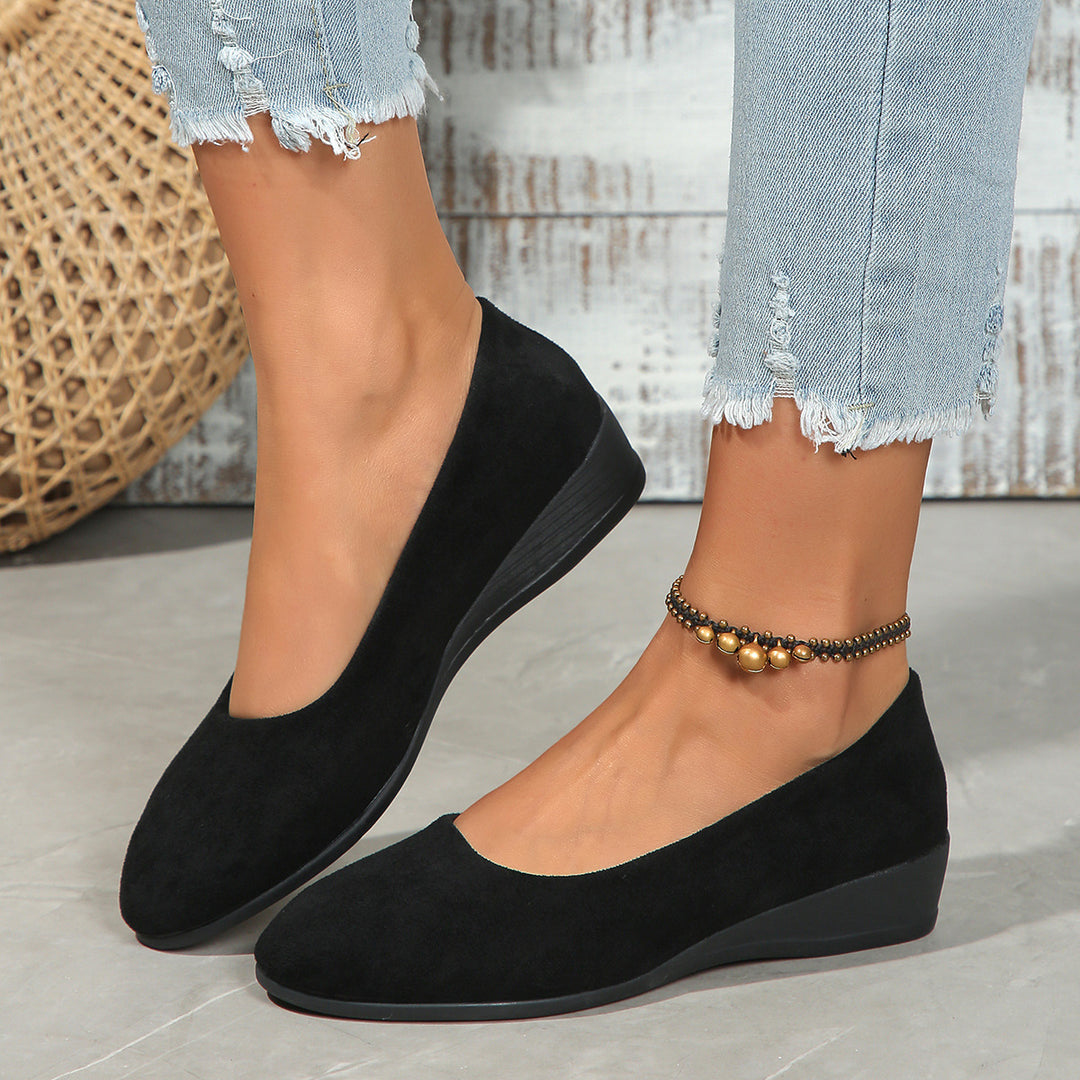Women's Wedge Orthopedic Shoes in black