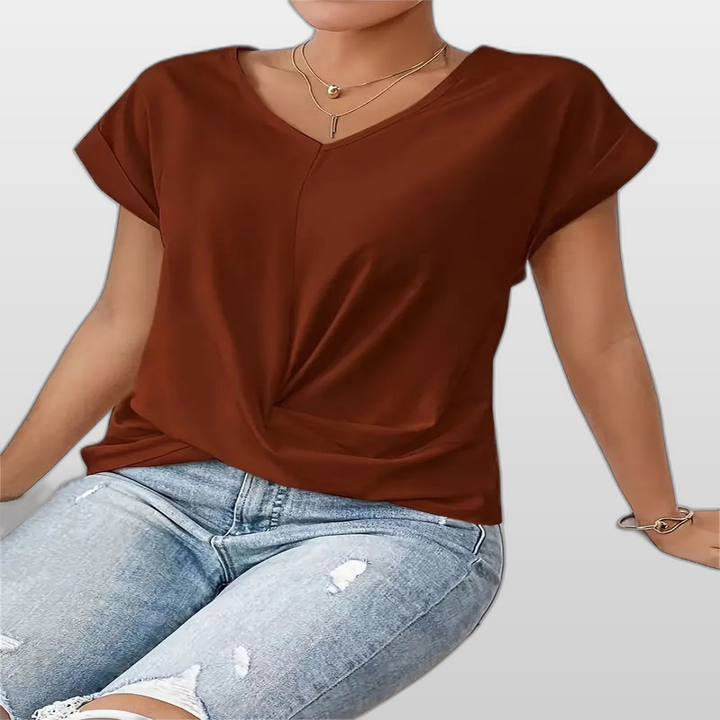 BELLE | Casual Elegant V-Neck Women's Top