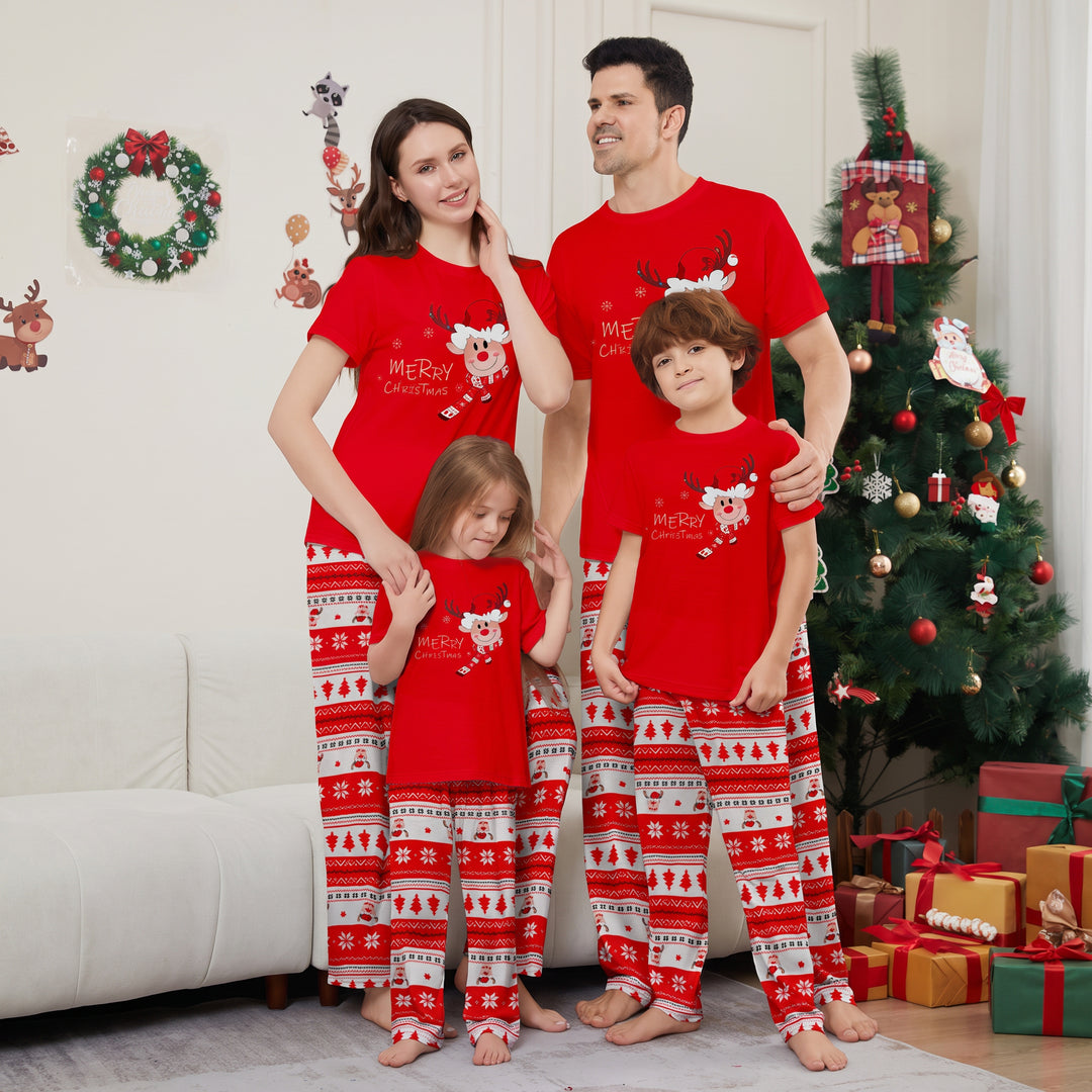 Matching Family Christmas Pajamas in red
