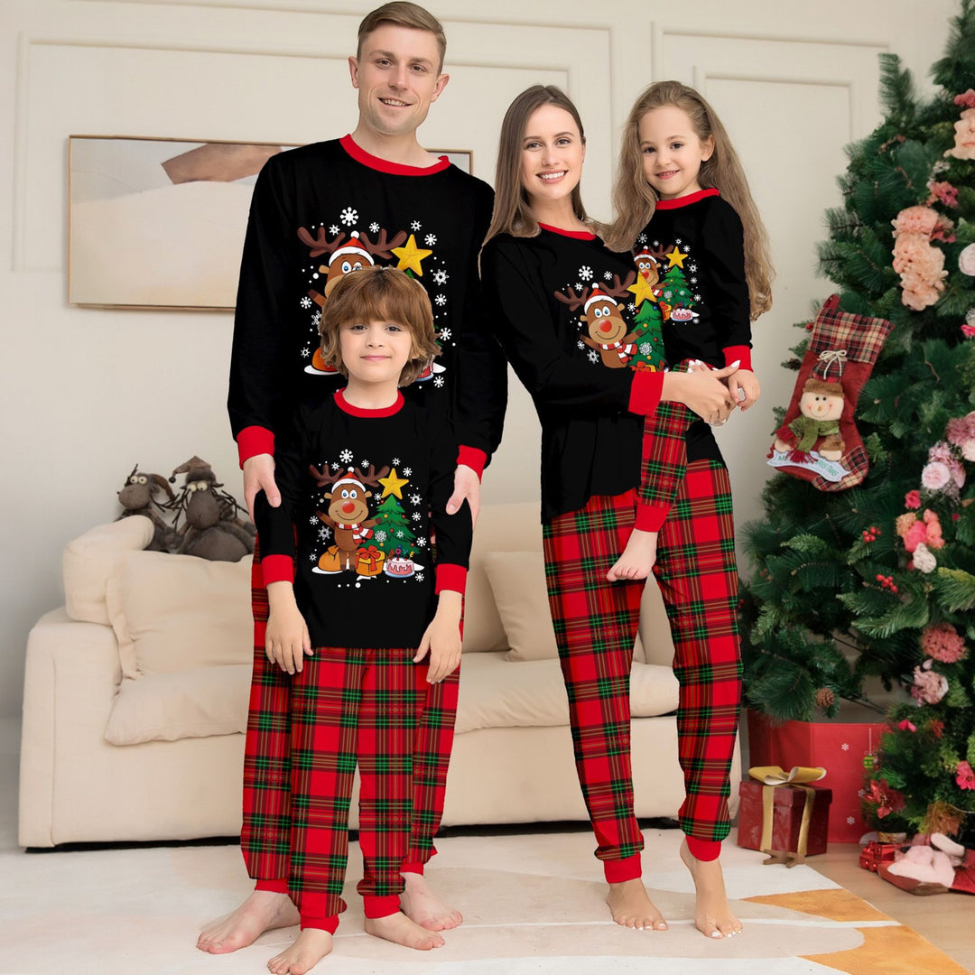 Matching Family Christmas Pajamas in black