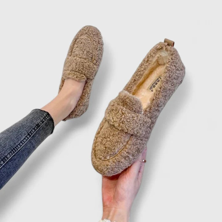 Women's Winter Orthopedic Loafers in camel