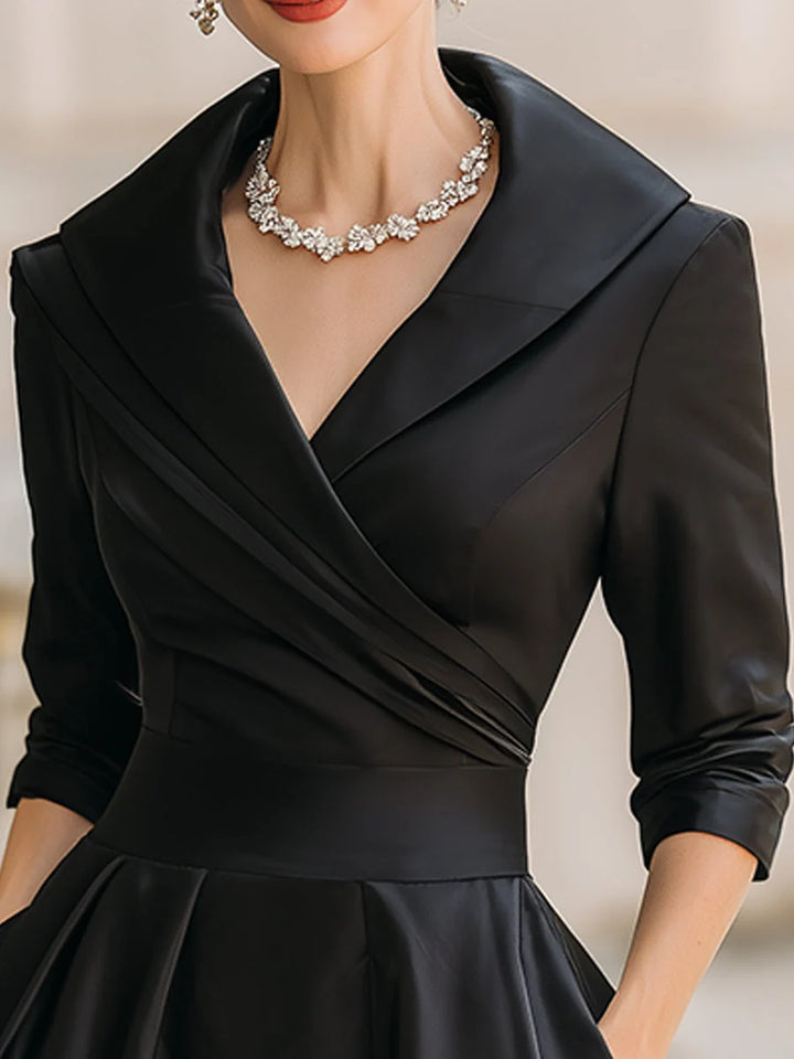 Women's Cocktail A Line Dress in black