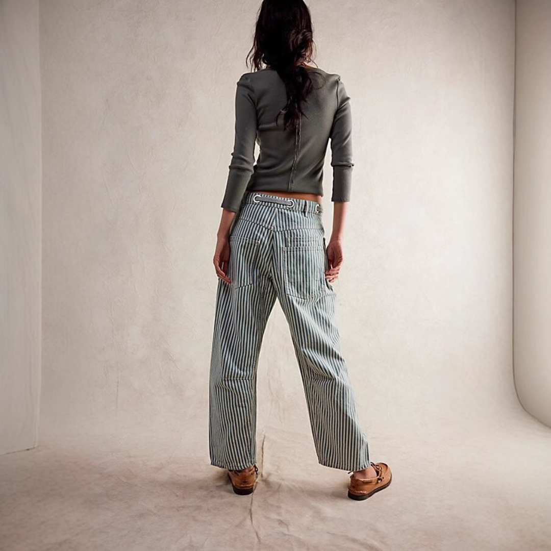 PERLAH | Wide Leg Striped Women's Pants