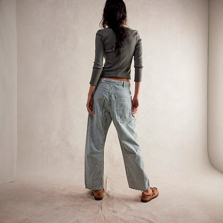 PERLAH | Wide Leg Striped Women's Pants