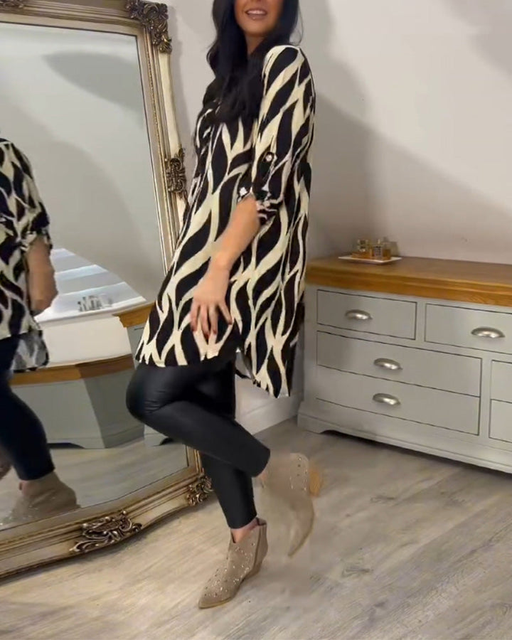 ALEXANDRA | Casual Printed Lightweight Blouse Top