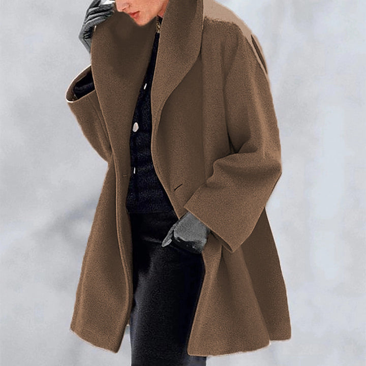 Women's Oversized Short Coat in brown