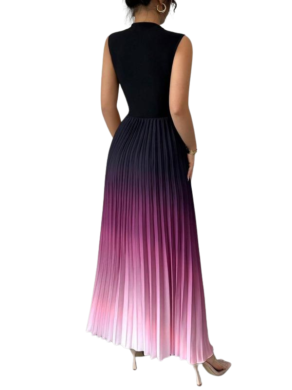 YZA | Ombre Pleated Maxi Evening Dress