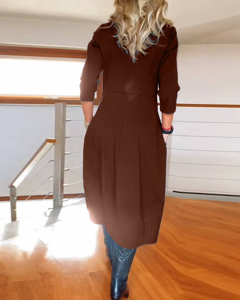 ANORA | Black Elegant Long Sleeve Maxi Dress