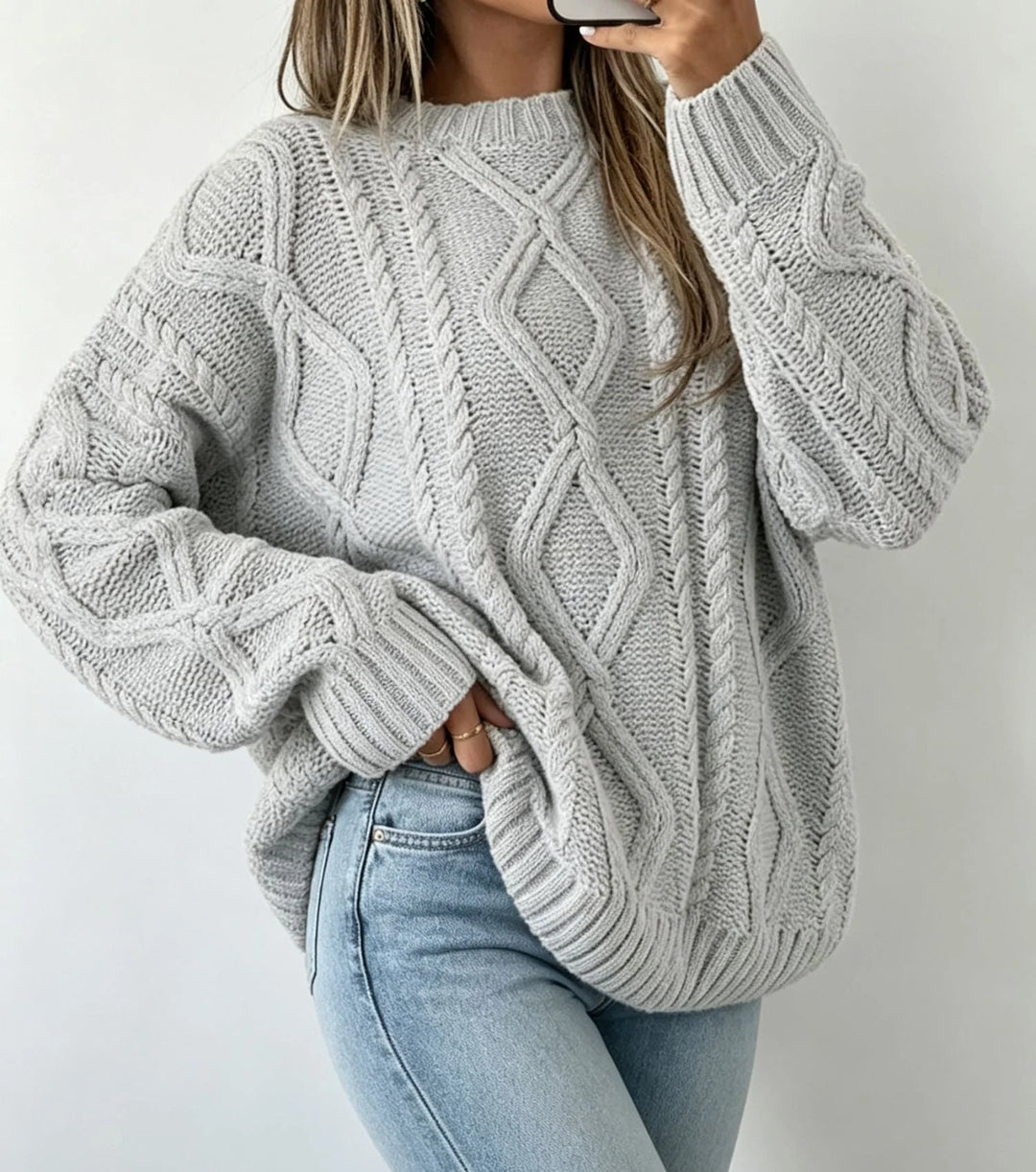 Women's Oversized Sweater in grey