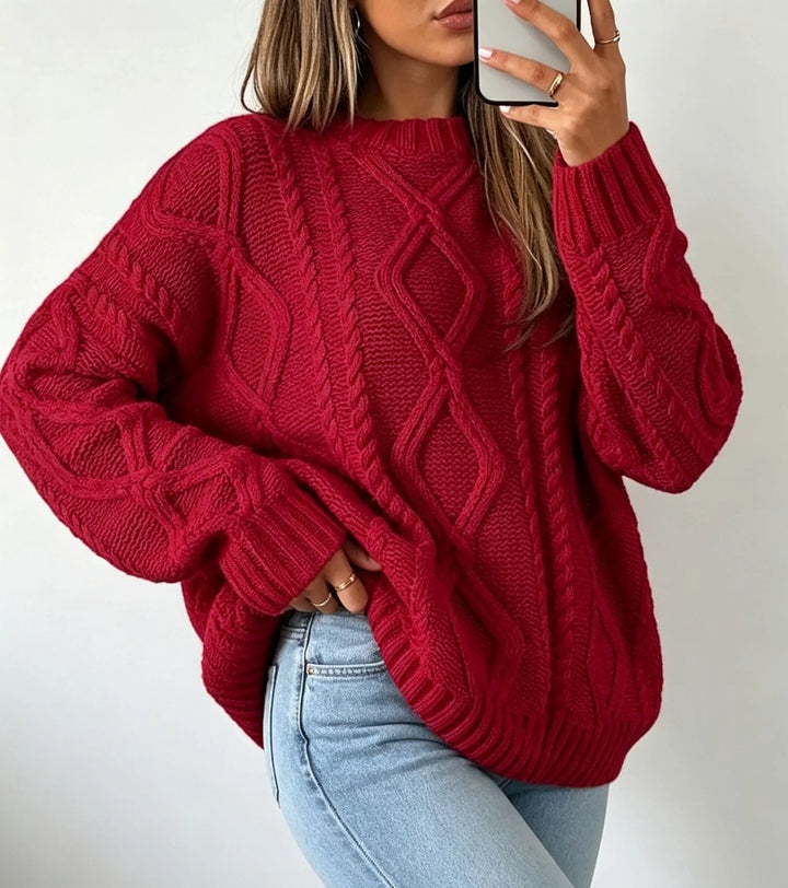 Women's Oversized Sweater in red