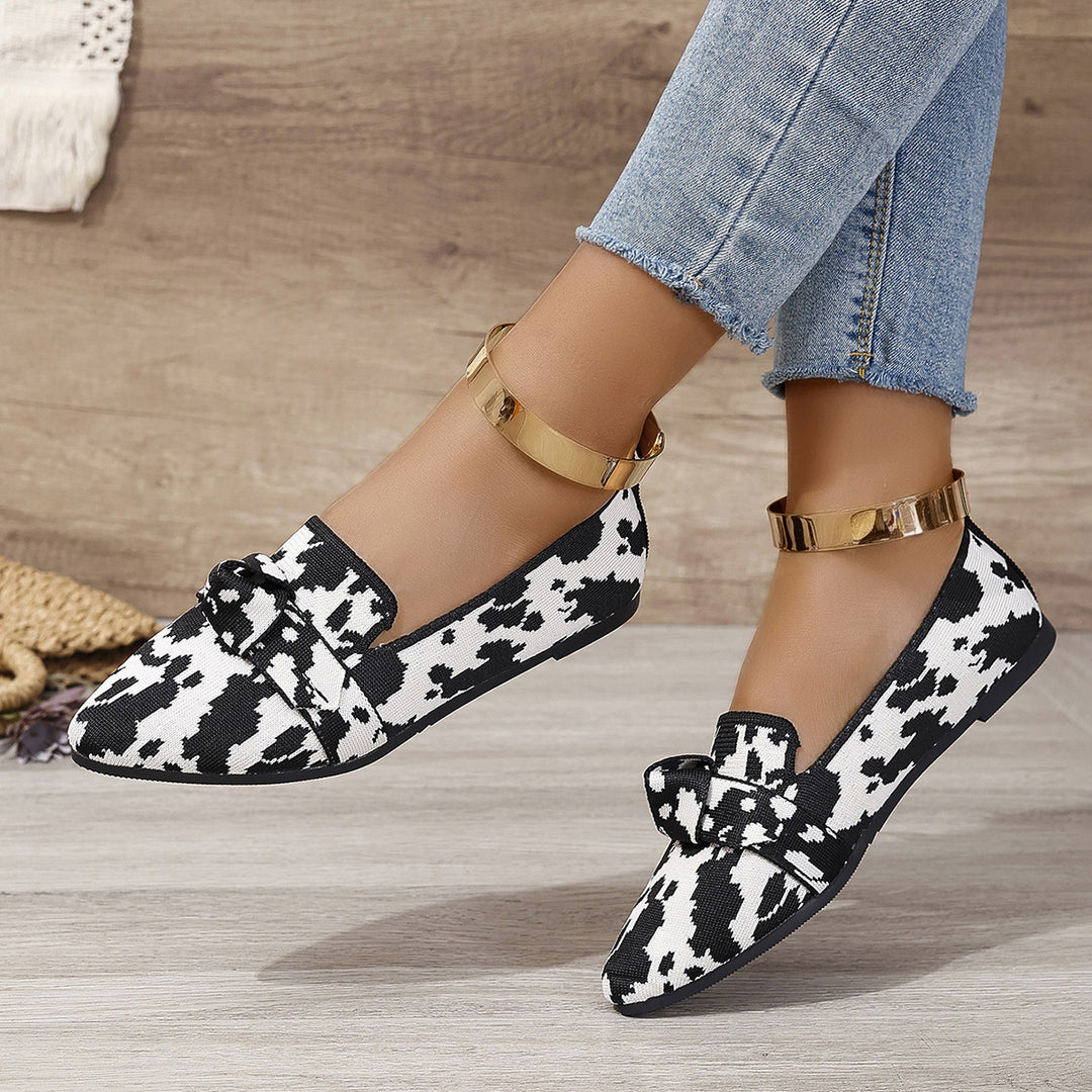 Women's Comfort Orthopedic Loafers in cow print