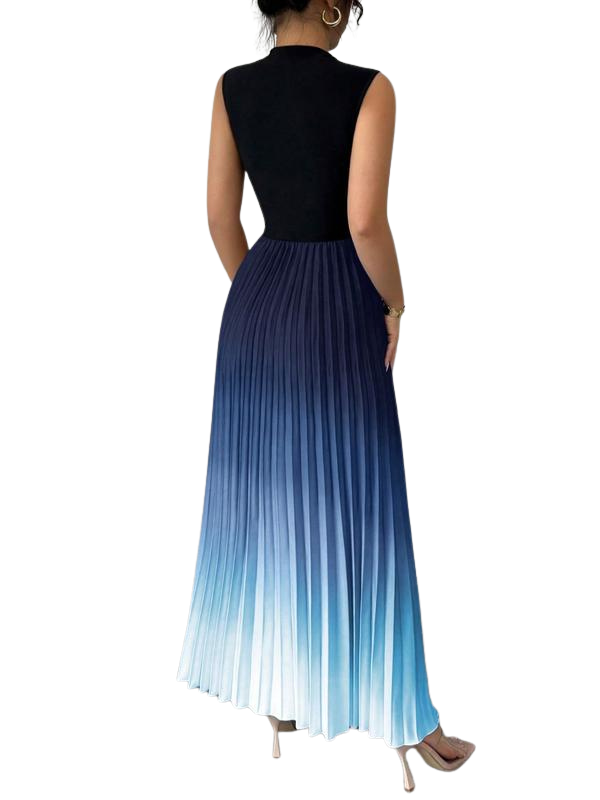 YZA | Ombre Pleated Maxi Evening Dress