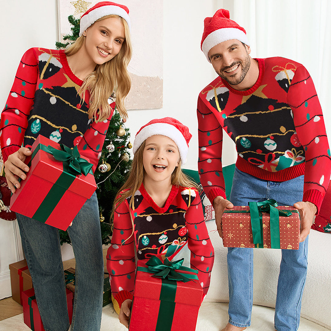 Matching Family Christmas Sweater in red