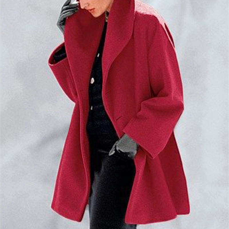Women's Oversized Short Coat in red