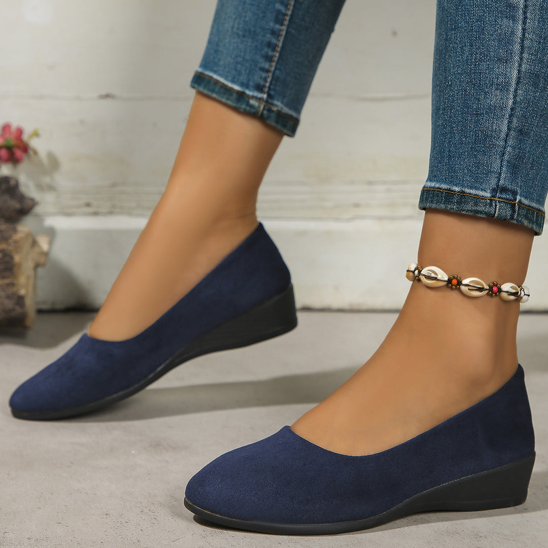 Women's Wedge Orthopedic Shoes in navy