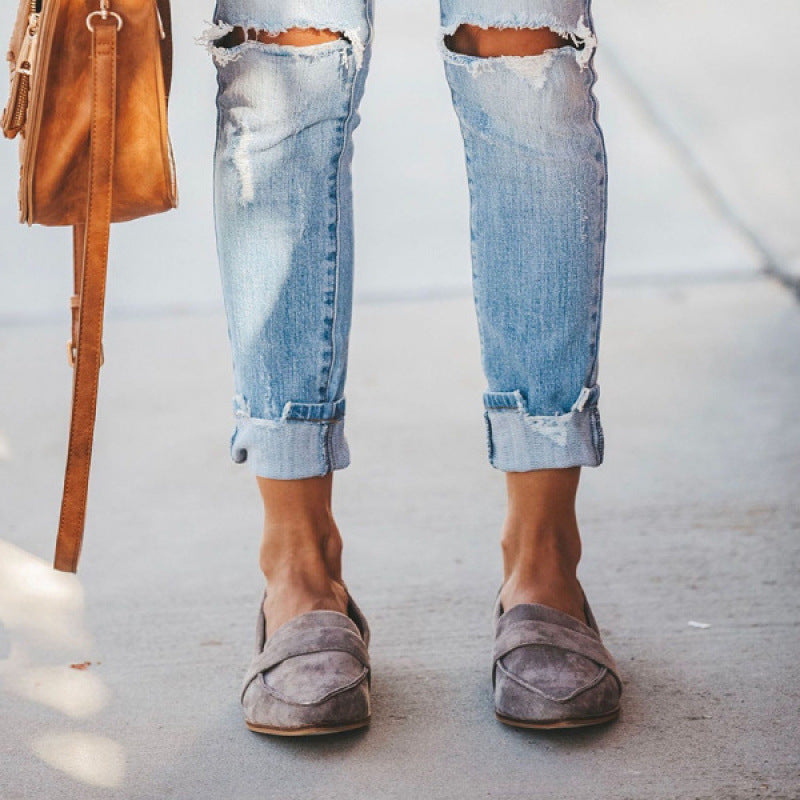 Women's Orthopedic Penny Loafers in grey