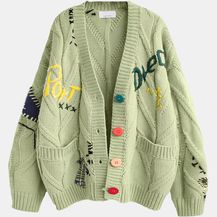 Women's Oversized Ugly Christmas Sweater in green