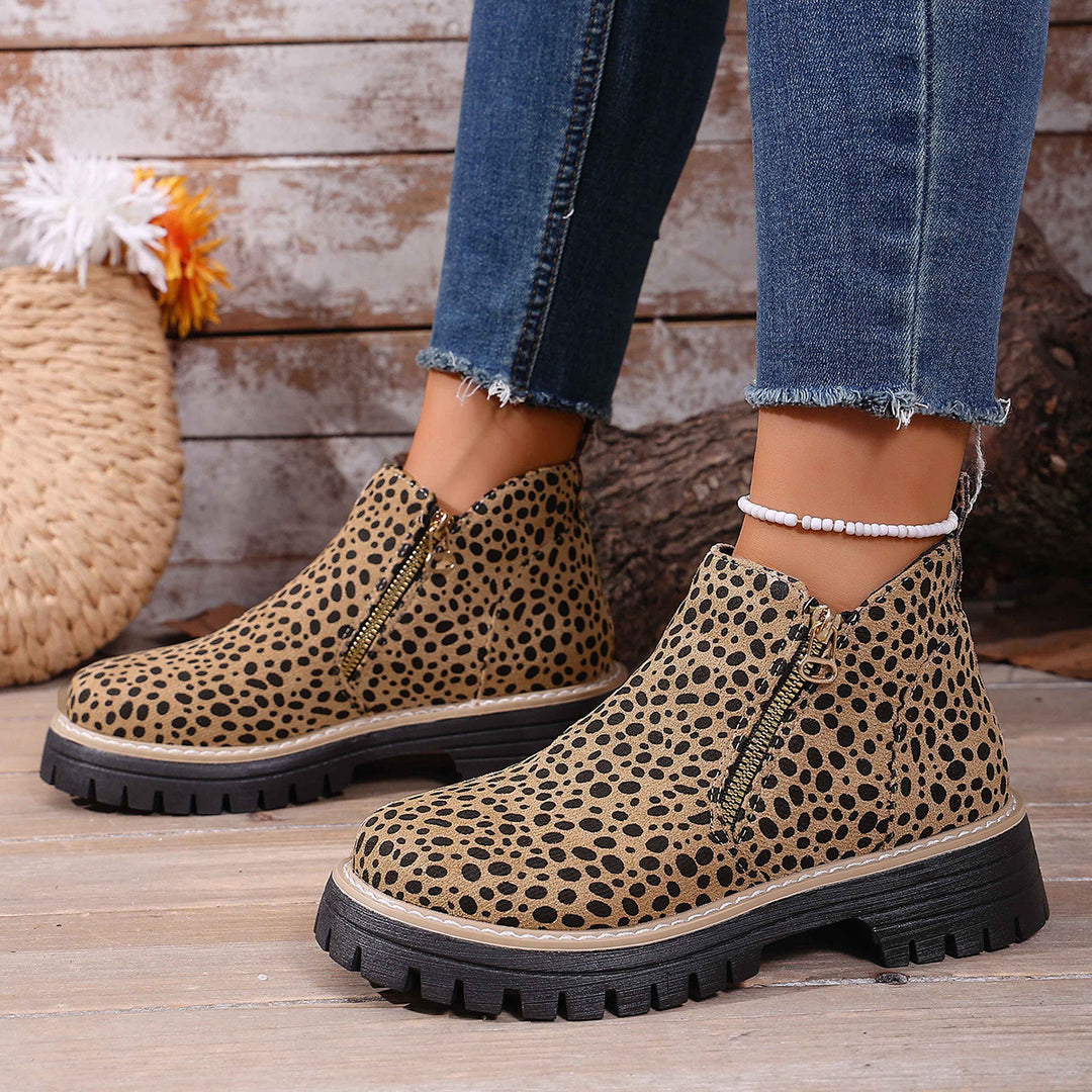 Women's Winter Orthopedic Boots in leopard