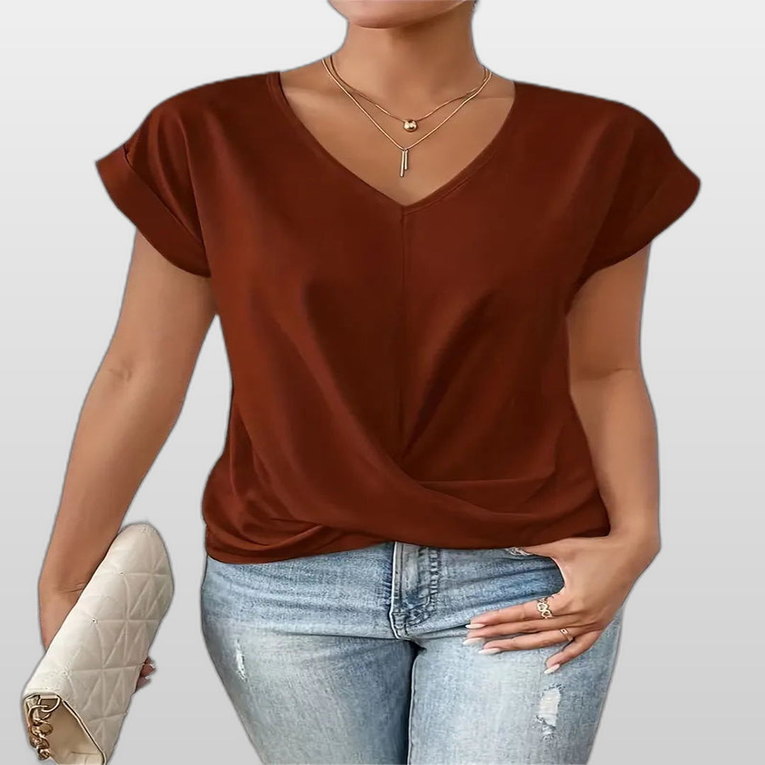 BELLE | Casual Elegant V-Neck Women's Top