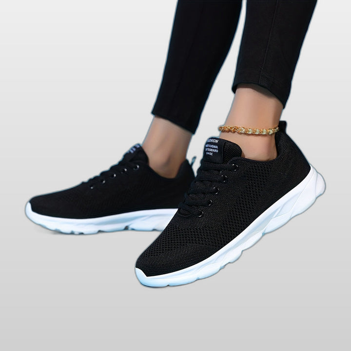 SELENA | Women's Black & White Casual Sneakers