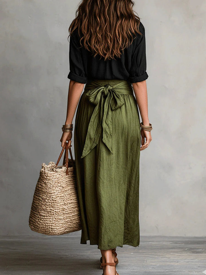 Women's Two Piece Matching Set in black & olive