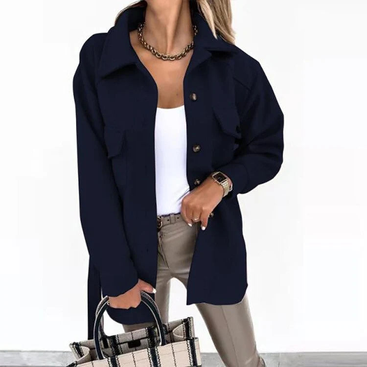 Women's Oversized Jacket in navy