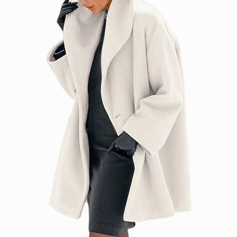 Women's Oversized Short Coat in white