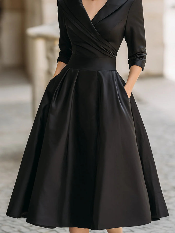 Women's Cocktail A Line Dress in black