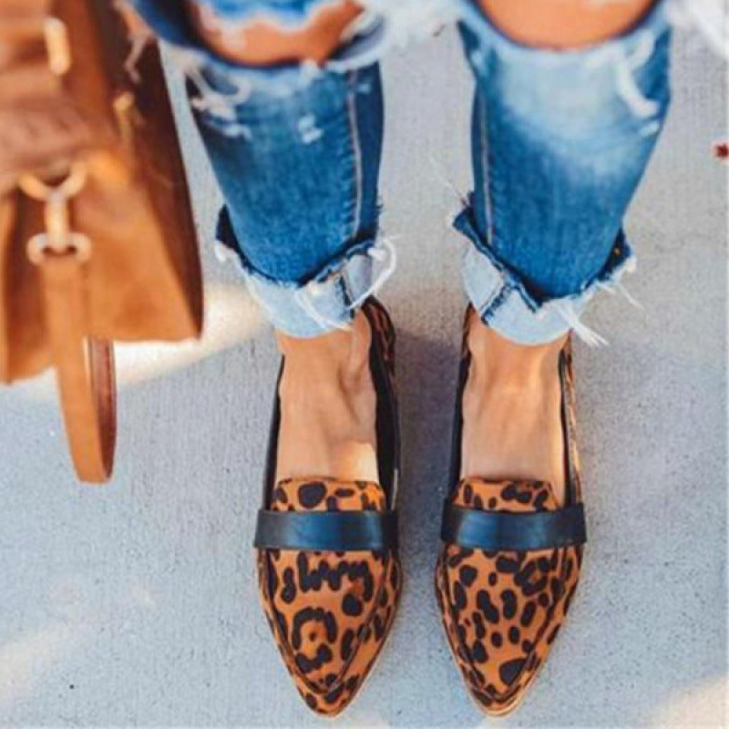 Women's Orthopedic Penny Loafers in leopard