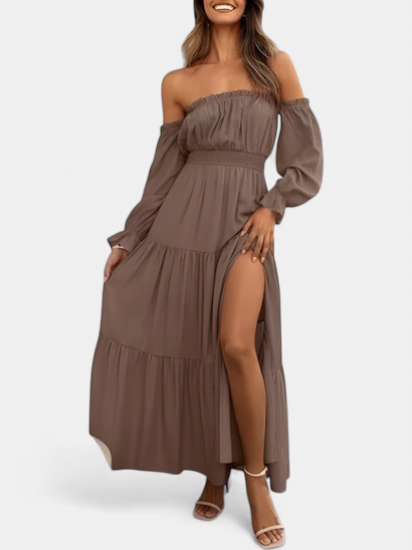 LEXIE | Boho Off Shoulder Tiered Maxi Sundress for Women
