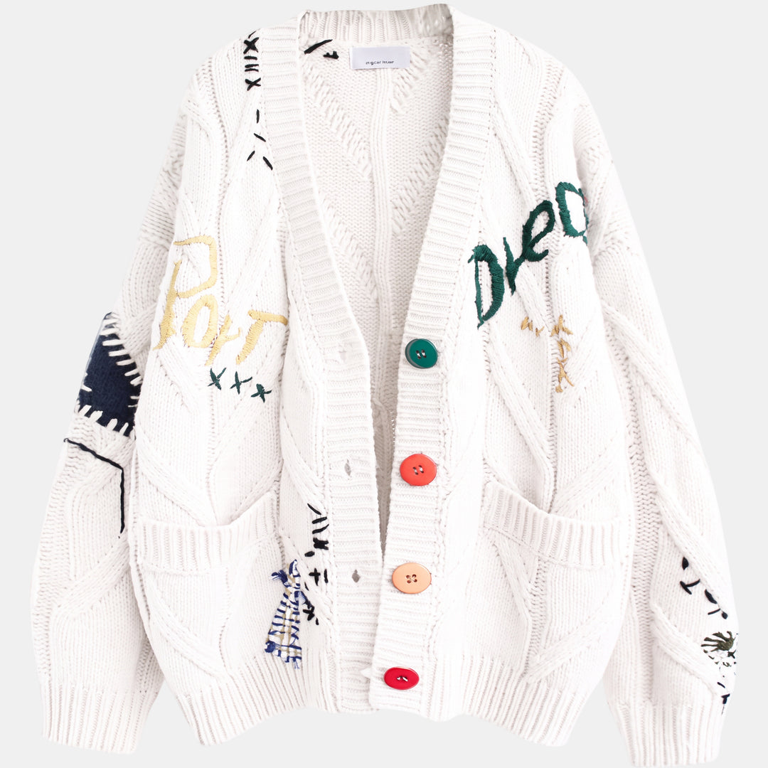 Women's Oversized Ugly Christmas Sweater in white