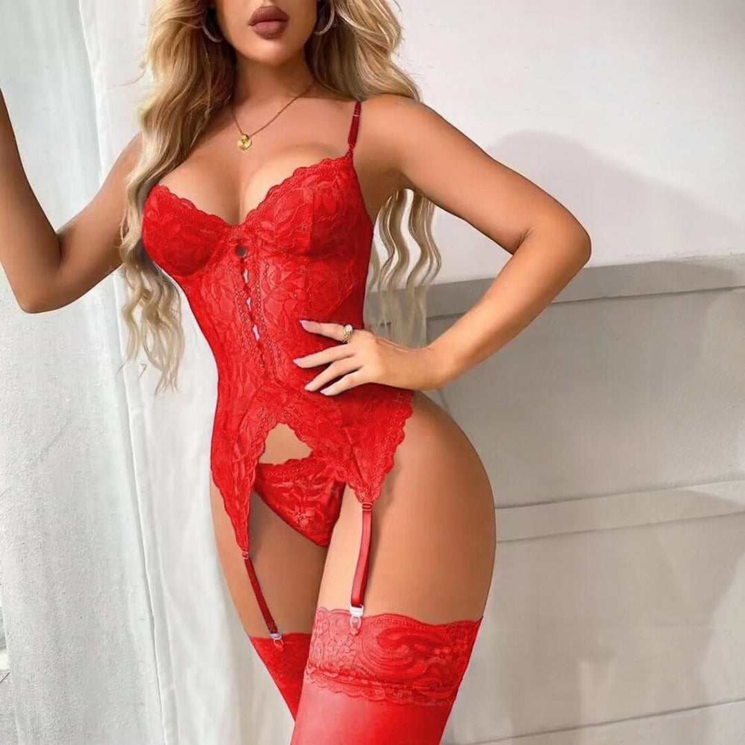 Women's Sexiest Lingerie Set in red