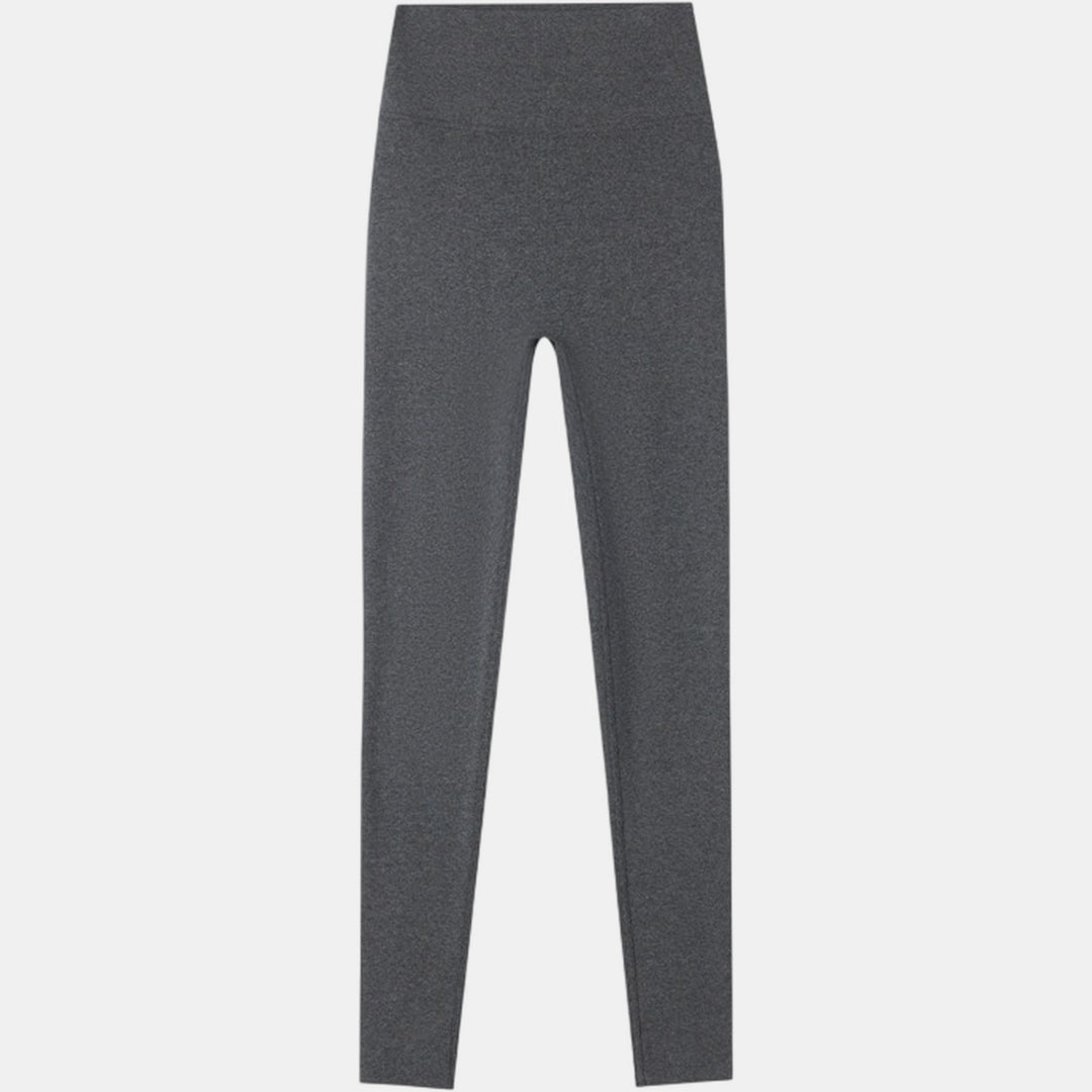 Fleece lined ribbed leggings flat lay