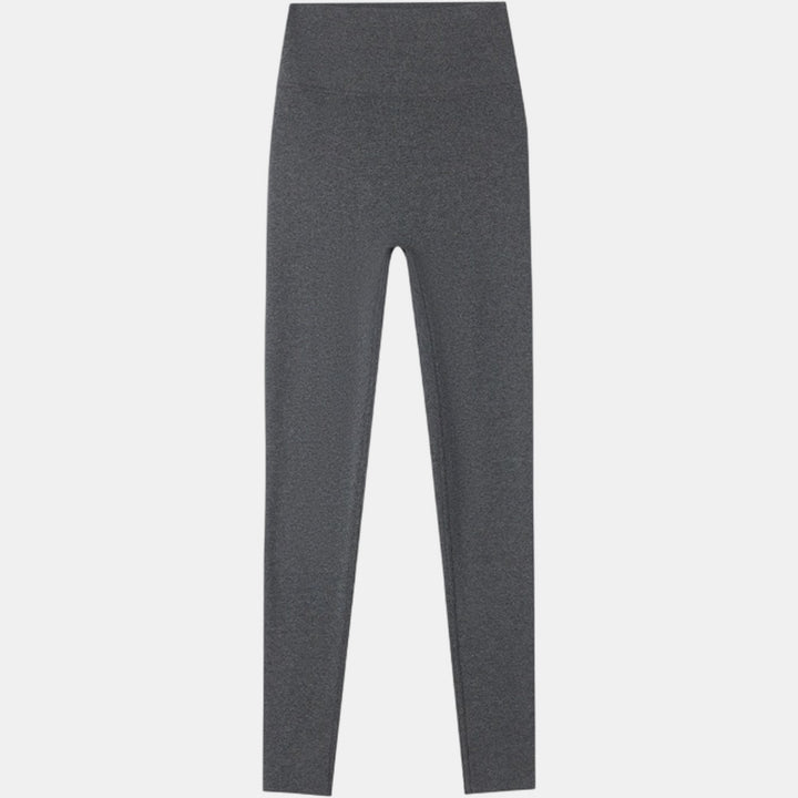 Fleece lined ribbed leggings flat lay