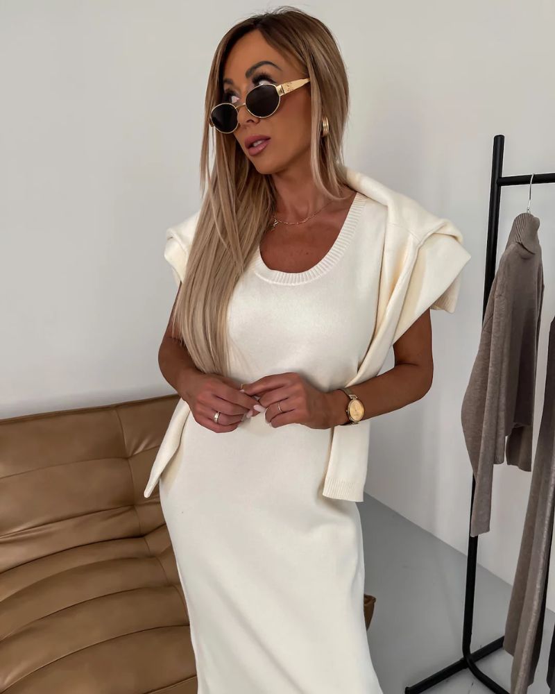 CLARISSA | Elegant Midi Knit Women's Set