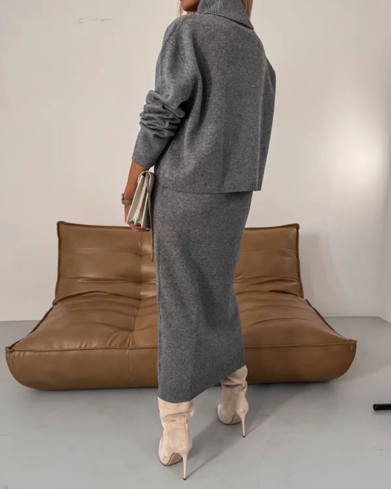CLARISSA | Elegant Midi Knit Women's Set